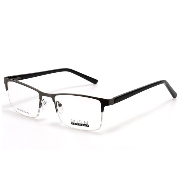 Unisex Half-Rim Rectangle Gray Glasses - Jlur Optic 02021666