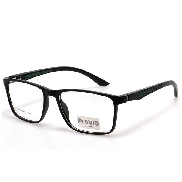 Men's Black Rectangular Plastic Eyeglass Frames - Jlur Optic 02022352
