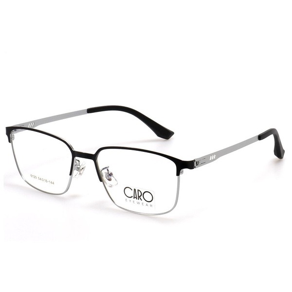 Men's Silver Metal Browline/Clubmaster Glasses - Jlur Optic 02023379