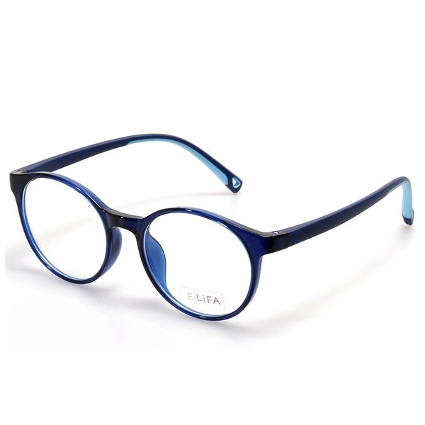 Kids' Blue Round Plastic Eyeglass Frames - Jlur Optic 02023780