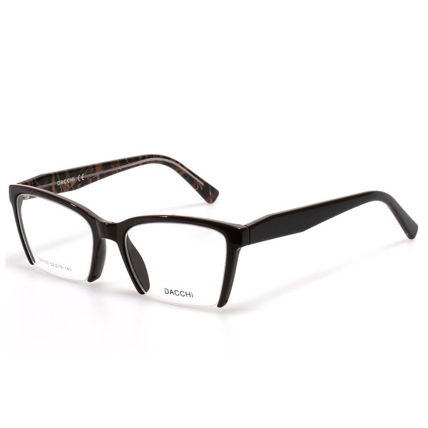 Women's Brown Butterfly/Dragonfly Semi-Rimless Plastic Eyeglass Frames