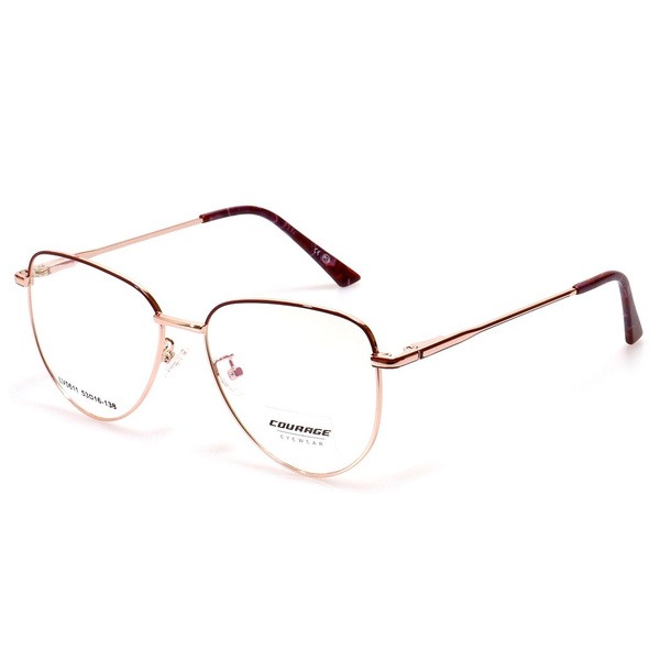 Women's Burgundy Butterfly Metal Eyeglass Frames - Jlur Optic 02021400