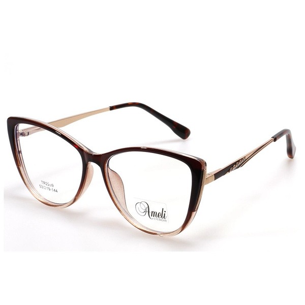 Women's Brown Butterfly/Dragonfly Rimmed Glasses - Jlur Optic 02023344