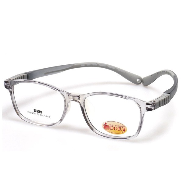 Kids' Gray Plastic Rectangle Eyeglass Frames - Jlur Optic 02024028