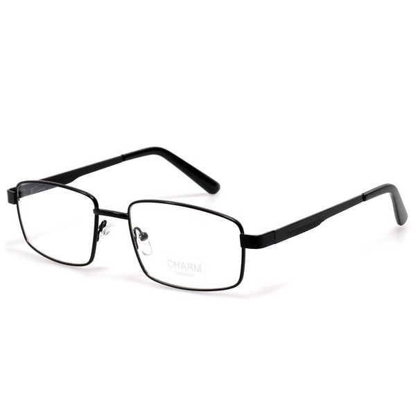 Men's Black Metal Rectangle Eyeglass Frames - Jlur Optic 02022327