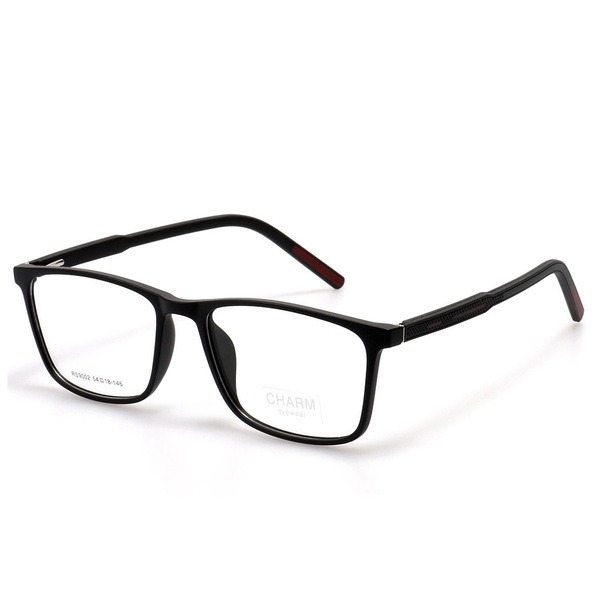 Men's Black Rectangular Plastic Eyeglass Frames - Jlur Optic 02022669