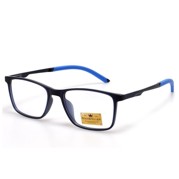 Men's Blue Rectangle Jlur Optic Eyeglass Frames (02023515)