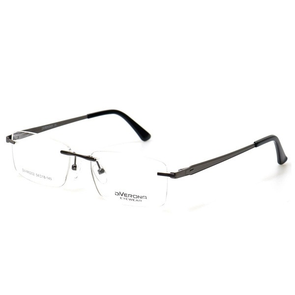 Unisex Rimless Metal Rectangle Glasses - Jlur Optic 02023695
