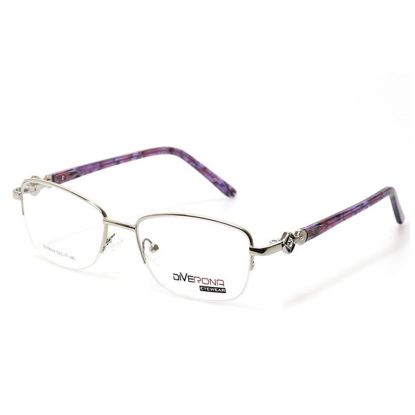 Silver Butterfly/Dragonfly Semi-Rimless Women's Eyeglass Frames - Jlur Optic 02023660