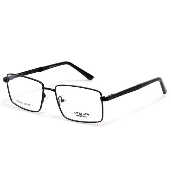 Men's Black Metal Rectangle Eyeglass Frames - Jlur Optic 02022394