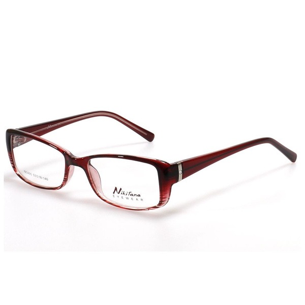 Women's Burgundy Rectangular Plastic Eyeglass Frames - Jlur Optic 02021952