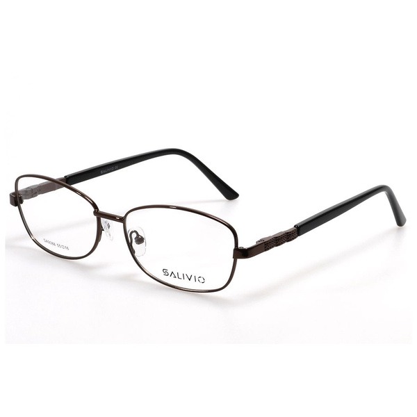 Women's Brown Metal Oval Rimmed Eyeglass Frames - Jlur Optic 02024377
