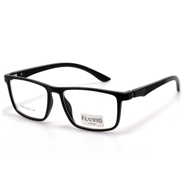 Men's Black Rectangle Plastic Eyeglass Frames - Jlur Optic 02022349