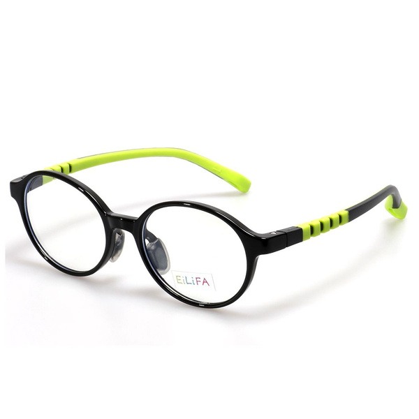 Kids' Black Oval Plastic Eyeglass Frames - Jlur Optic 02023761