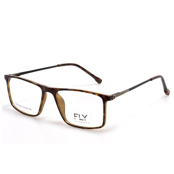 Men's Brown Rectangular Plastic Eyeglass Frames - Jlur Optic 02023276