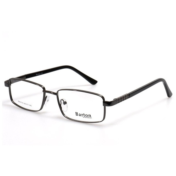Men's Gray Metal Rectangle Eyeglass Frames - Jlur Optic 02024182