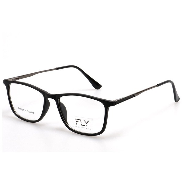 Women's Black Rectangular Plastic Eyeglass Frames - Jlur Optic 02023295