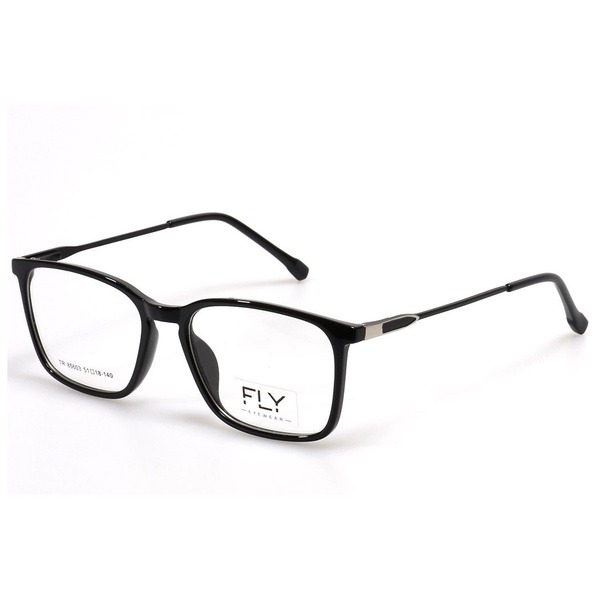 Women's Black Rectangular Plastic Eyeglass Frames - Jlur Optic 02023270