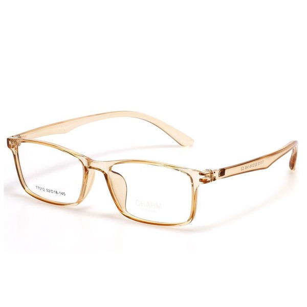Unisex Brown Plastic Rectangle Eyeglass Frames - Jlur Optic 02024114