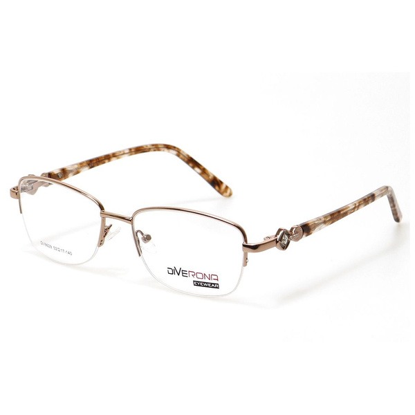 Gold Butterfly/Dragonfly Semi-Rimless Women's Eyeglass Frames - Jlur Optic 02023662