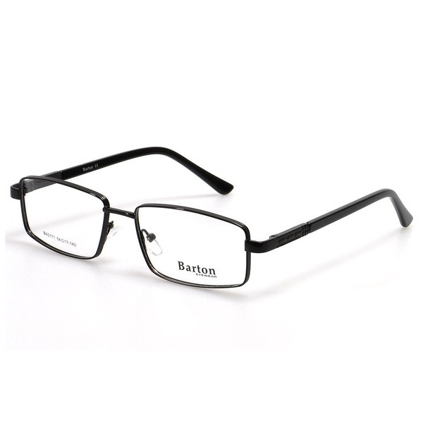 Men's Black Metal Rectangle Eyeglass Frames - Jlur Optic 02024176