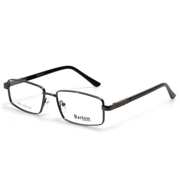 Men's Gray Metal Rectangle Eyeglasses Frames - Jlur Optic 02024175