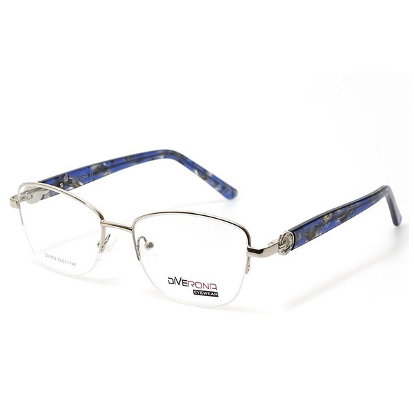 Silver Butterfly/Dragonfly Semi-Rimless Women's Glasses Frame - Jlur Optic 02023673