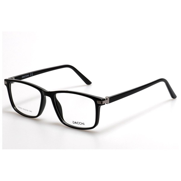 Unisex Black Rectangular Plastic Eyeglass Frames - Jlur Optic 02024533