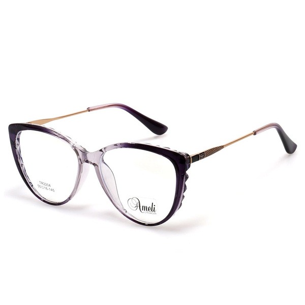 Purple Cat Eye TR-90 Plastic Rimmed Women's Glasses - Jlur Optic 02022658