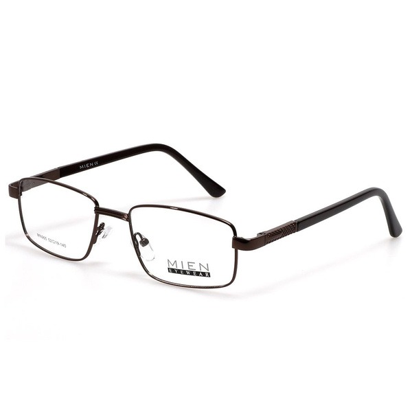 Men's Brown Metal Rectangular Eyeglass Frames - Jlur Optic 02024280