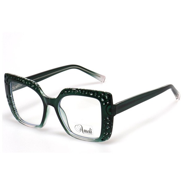 Women's Green Butterfly/Dragonfly Plastic Rimmed Eyeglass Frames - Jlur Optic 02022695