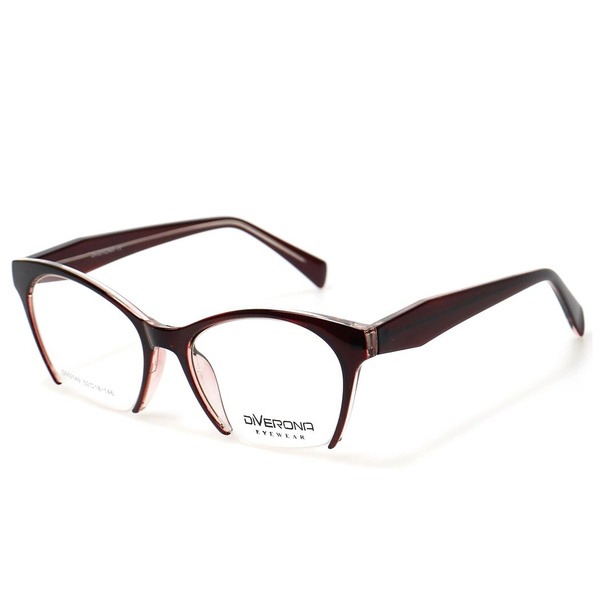 Women's Burgundy Butterfly/Dragonfly Half-Rim Plastic Frames - Jlur Optic 02023589