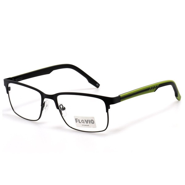 Unisex Black Rectangle Eyeglass Frames - Jlur Optic 02022363