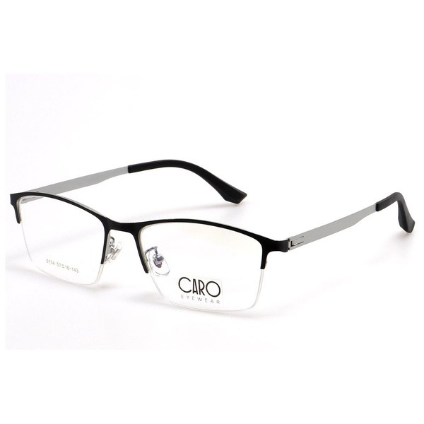 Men's Gray Metal Half-Rim Rectangle Eyeglasses - Jlur Optic 02023386