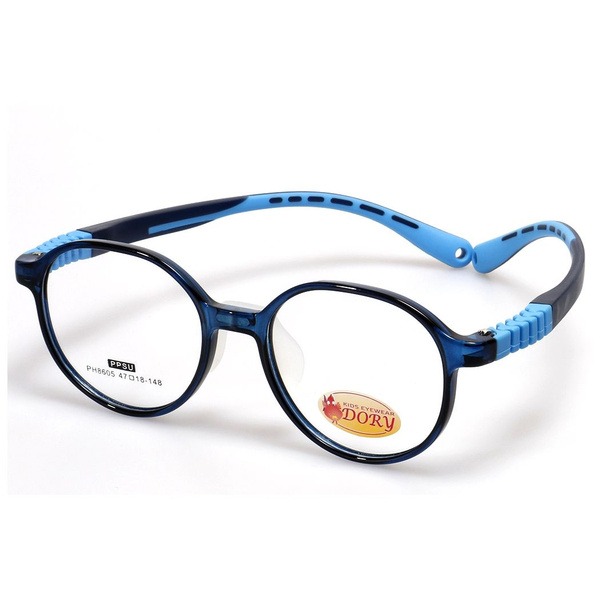 Kids' Blue Plastic Round & Panto Eyeglass Frames - Jlur Optic 02024021