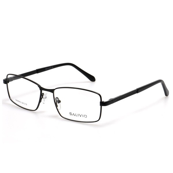Men's Black Metal Rectangle Eyeglass Frames - Jlur Optic 02024371