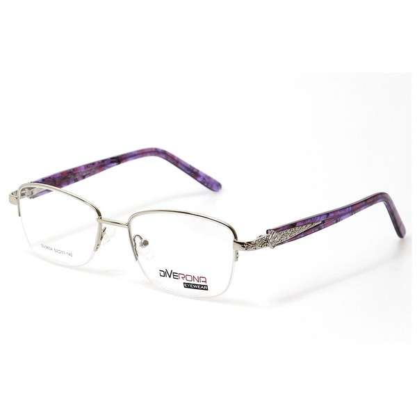 Silver Butterfly/Dragonfly Semi-Rimless Women's Eyeglass Frames - Jlur Optic 02023682