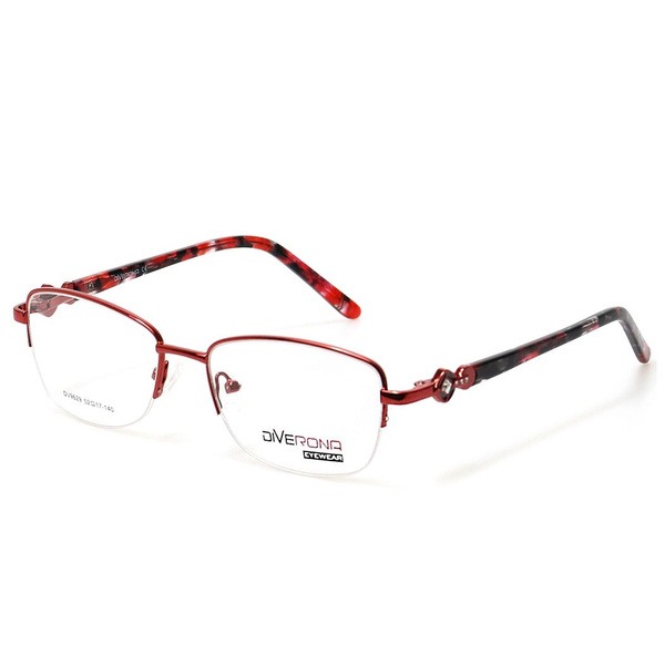 Red Butterfly/Dragonfly Semi-Rimless Women's Eyeglass Frames - Jlur Optic 02023661