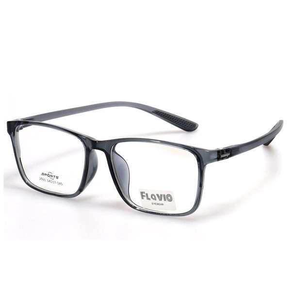 Men's Gray Plastic Rectangle Eyeglass Frames - Jlur Optic 02024035