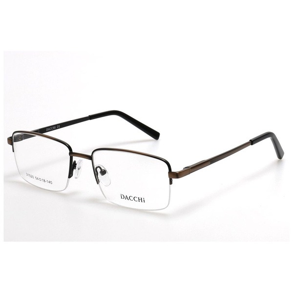 Men's Bronze Metal Half-Rim Rectangle Eyeglasses - Jlur Optic 02024480