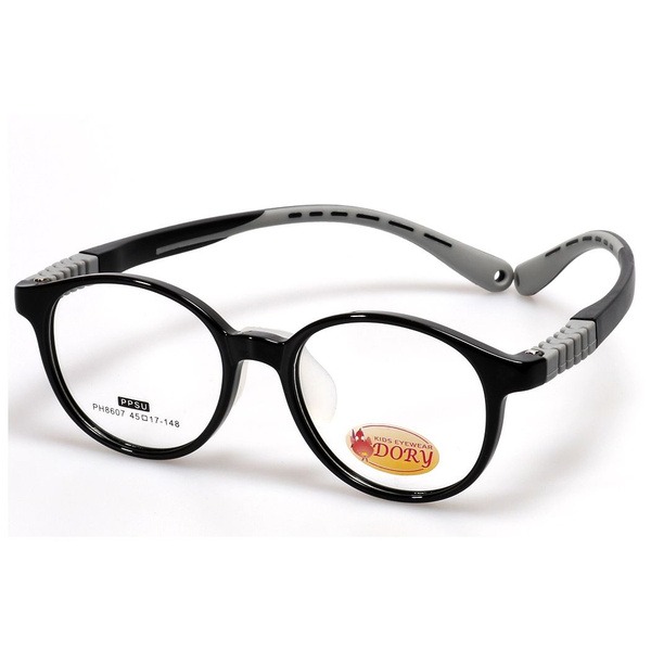 Kids' Round/Panto Black Plastic Eyeglass Frames - Jlur Optic 02024024