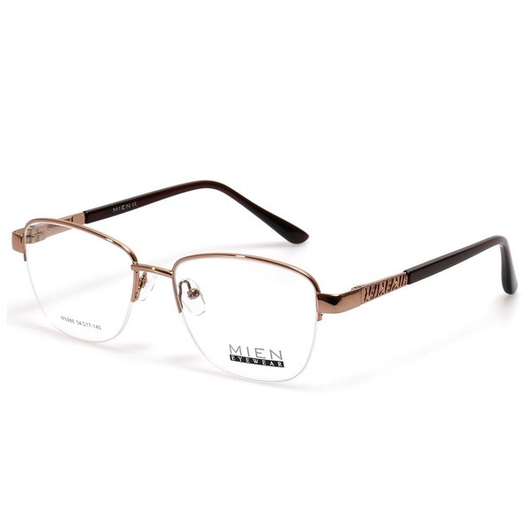 Gold Metal Half-Rim Butterfly Sunglasses (Jlur Optic 02024295)