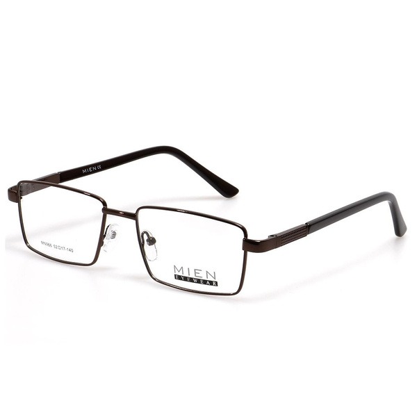 Men's Brown Metal Rectangle Eyeglass Frames - Jlur Optic 02024283