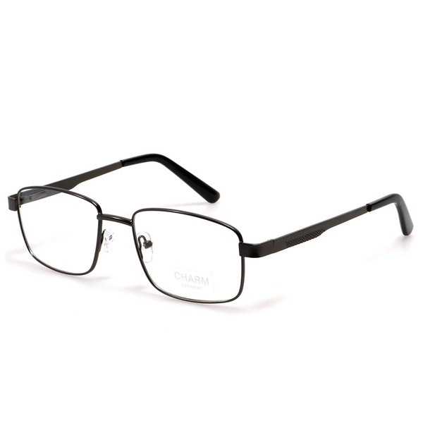 Unisex Metal Rectangle Eyeglass Frames - Jlur Optic 02022335 Grey
