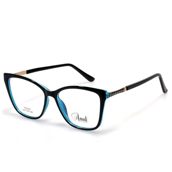 Black Cat Eye TR-90 Plastic Rimmed Women's Eyeglass Frames - Jlur Optic 02022654