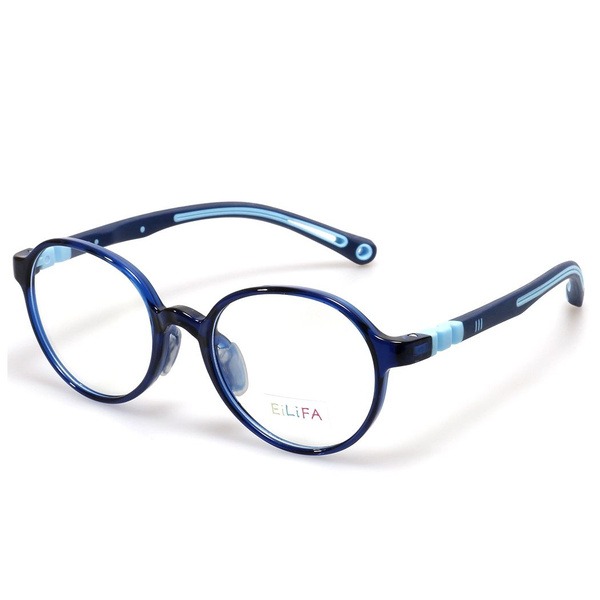 Kids' Blue Plastic Round & Panto Eyeglass Frames - Jlur Optic 02023753