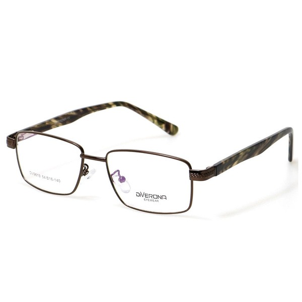 Men's Brown Rectangular Jlur Optic Eyeglass Frames (02023652)