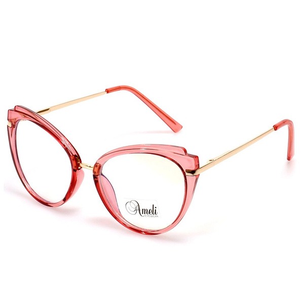 Women's Pink Cat Eye Rimmed Glasses - Jlur Optic 02021319