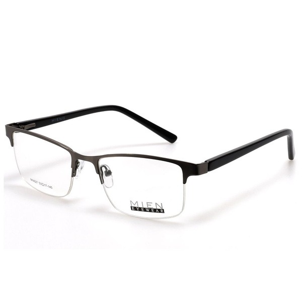 Unisex Gray Rectangular Half-Rim Glasses - Jlur Optic 02021664
