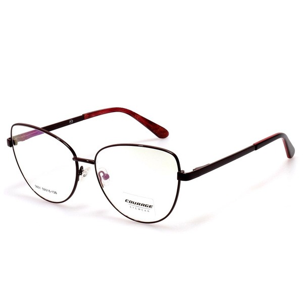 Women's Burgundy Metal Butterfly/Dragonfly Rimmed Eyeglasses - Jlur Optic 02021388